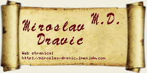 Miroslav Dravić vizit kartica